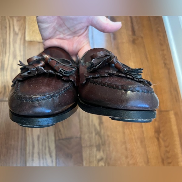 Vintage Polo Ralph Lauren Mens Burgundy Leather Kiltie Tassel Loafers Sz 10.5 D - Picture 5 of 13